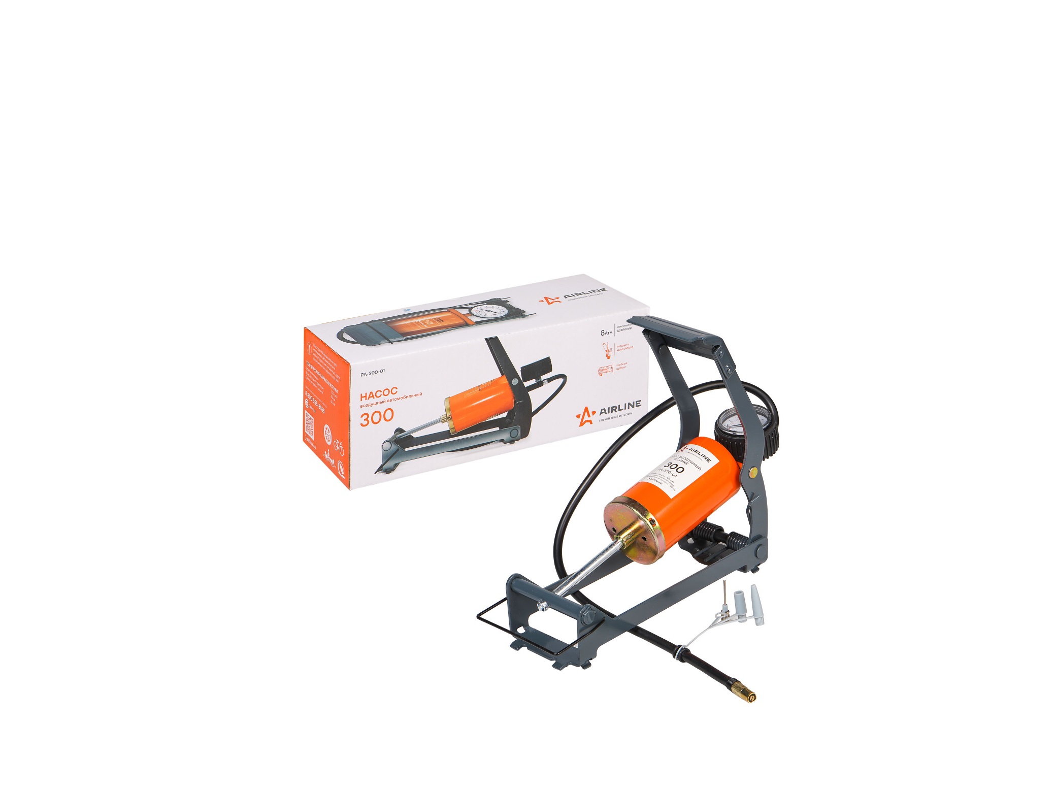 Насос ножной 1-цилиндровый AIRLINE 320см3 PA-300-01